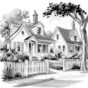 Image of nice orderly neighborhood